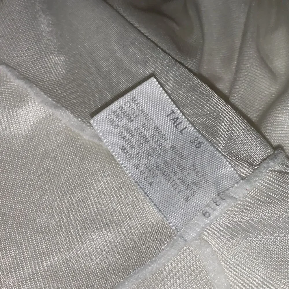 Vintage Lorraine Size 36 Tall Made in USA 100% Antron III Nylon White Full Slip - Picture 14 of 15